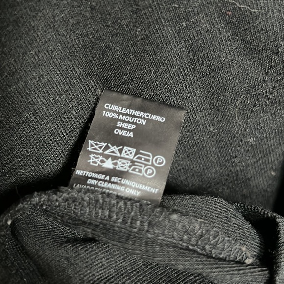 The Kooples black wool dress with leather collar, XS - Picture 7 of 7